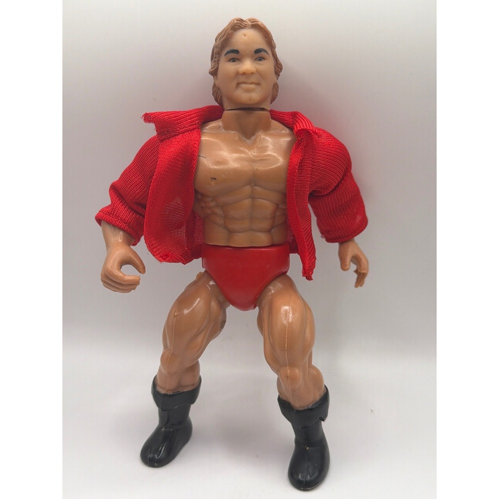 VTG 1985 AWA Larry Zybsko Vintage Wrestler w Red Jacket‎ Action Figure Damaged